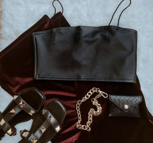 Fax Leather Cami "Tube Top"